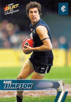 2008 Select AFL Champions #35 Kade Simpson Front